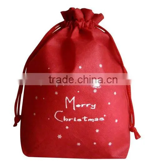2014 new style calico drawstring fabric bag cosmestic bags