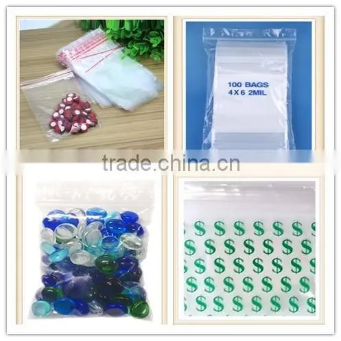 wholesale zlb-97 40X32mm Jewelry Ziplock Zipped Lock Reclosable Plastic Poly Clear Bags