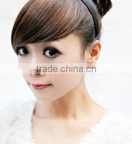 2016 New style heat resistant fiber black hair curly bangs