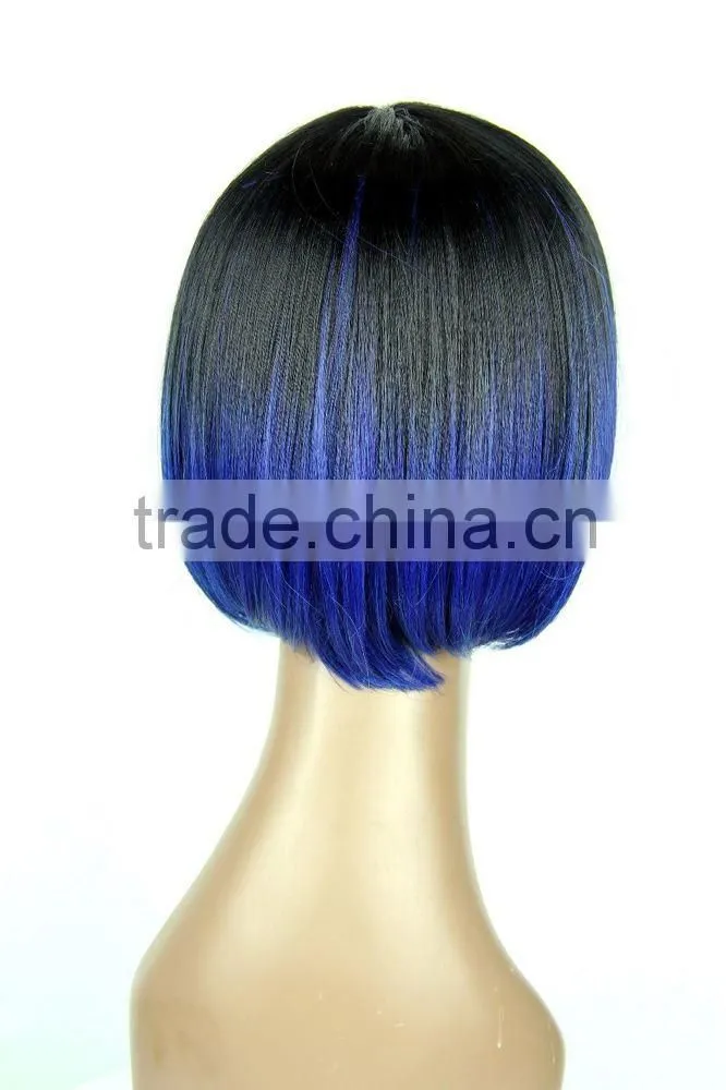 christmas party used wig ombre color new style 100 percent futura high tempreture synthetic hair wig