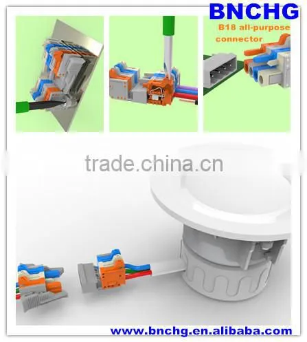 NEW pcb block terminals with button for fixing rail board 600V 17A