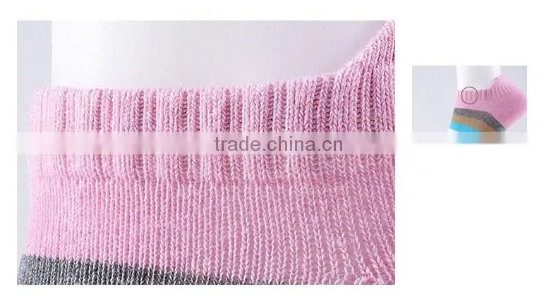 pink stripe cotton socks crew socks ankle socks