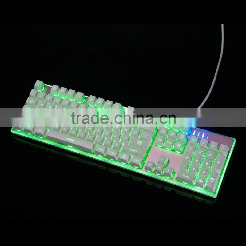 New Gaming LED Backlight USB Wired 104 keys Professional Game Keyboard Waterproof Game Keyboard For PC
