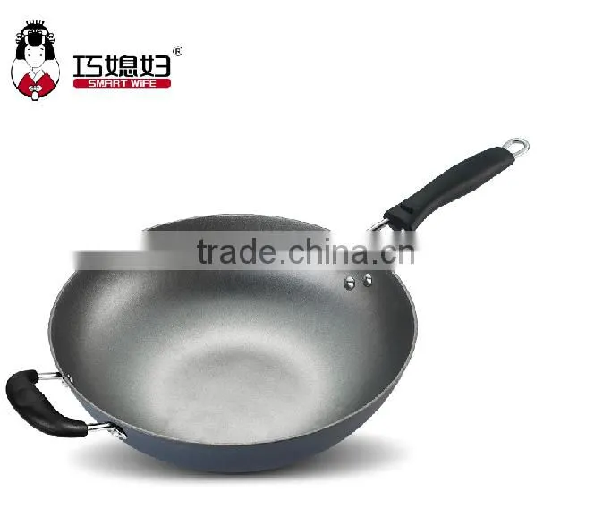 High quality non-stick cast iron frying wok