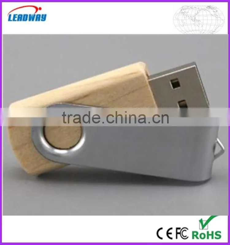 2016 most popular usb gadget different kinds of wood swivel usb flash drive