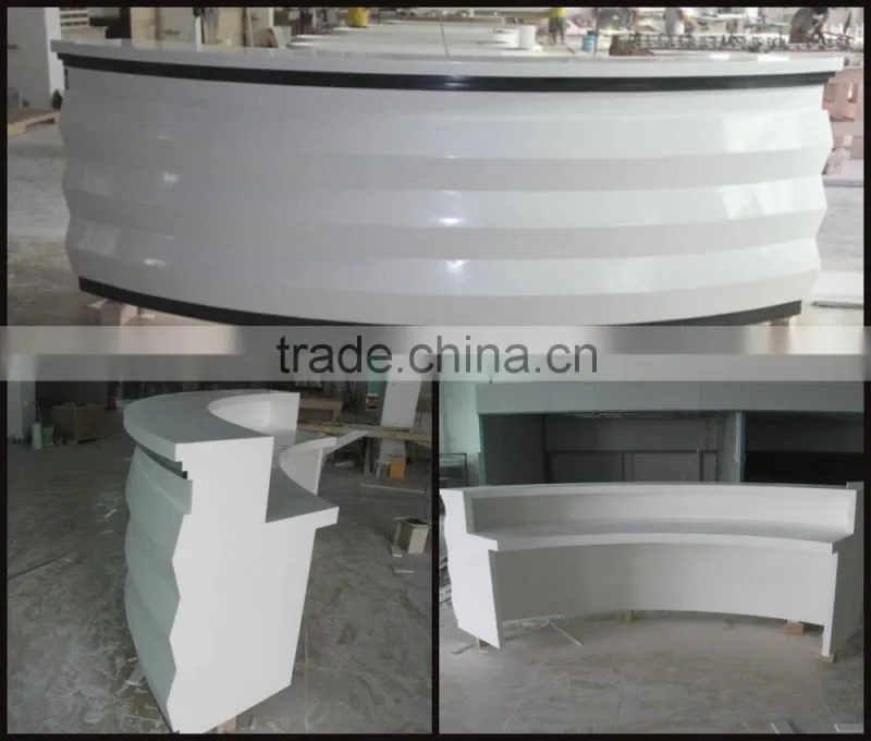 Luxury&top quality reception desks, red colored marble front desk