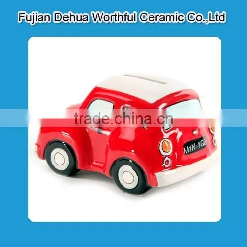 Cutely car design ceramic money box