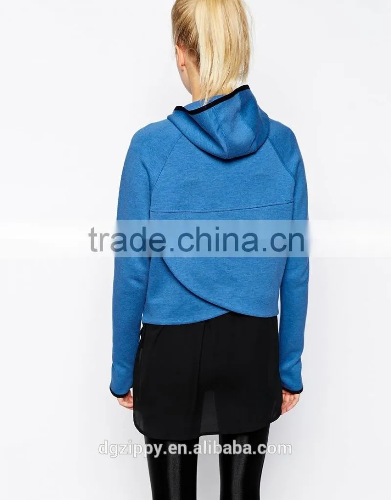 Asymmetric Zip Through Front Fashion Hoody China Online Shopping