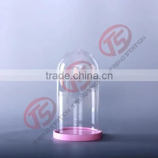 small glass dome with colorful base