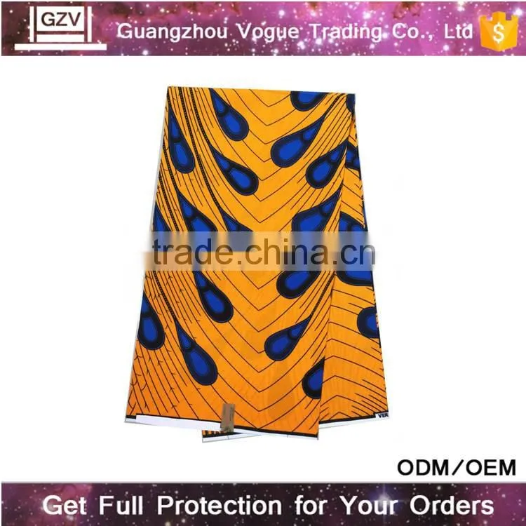 alibaba hot sale vogue brand high quality 100% cotton guinea brocade african peacock wax fabric dressess