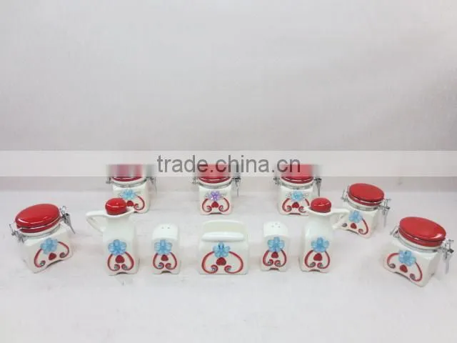 DFC Kitchenware Type 13 PCs Ceramic Condiment Set