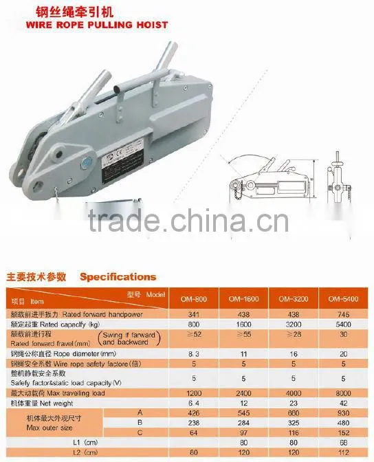 Wire Rope Pulling Hoist (Manual Hoist)