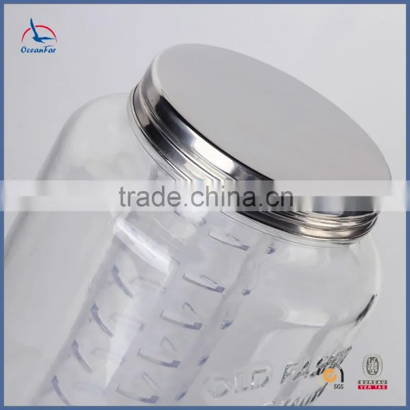 5.8L Old Fashion Glass Dispenser Glass Drink Dispenser with Tap