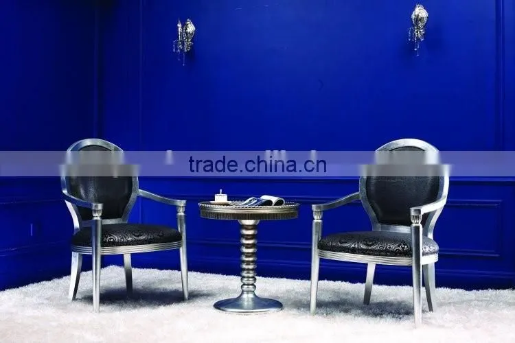 Royal luxury European style bedroom/Living Room furniture sets lounge chairs, small tea table