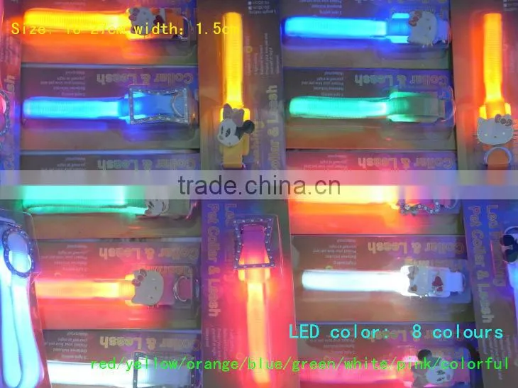 small cute silicone dog & cat led collar