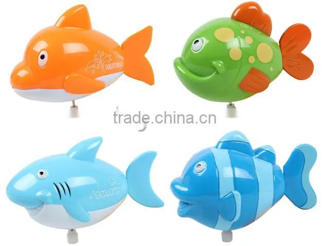 4 kinds lovely kids plastic wind up fish toy