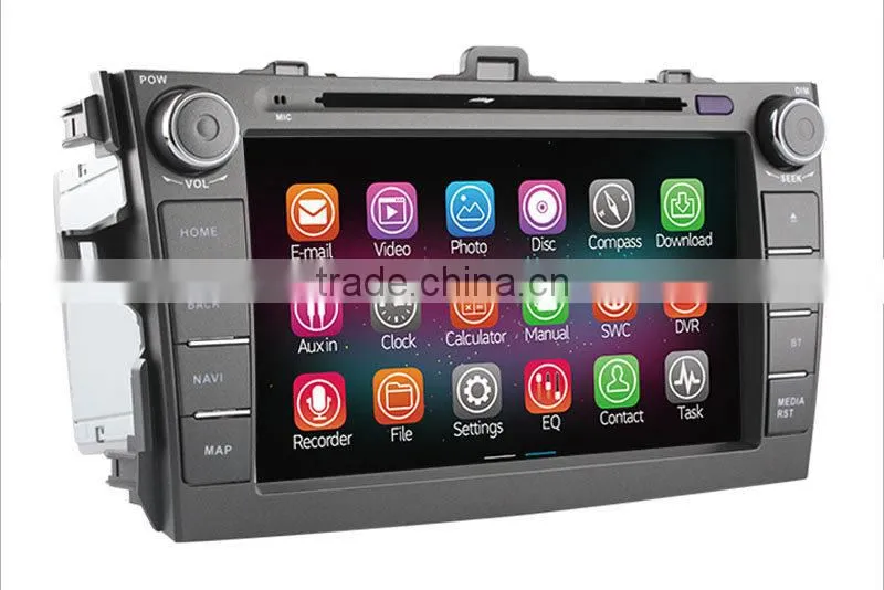 Wholesale Price 2G Ram 16GB Flash Quad Core Android 4.4 car video player for toyota corolla 2006-2011 Support OBDll