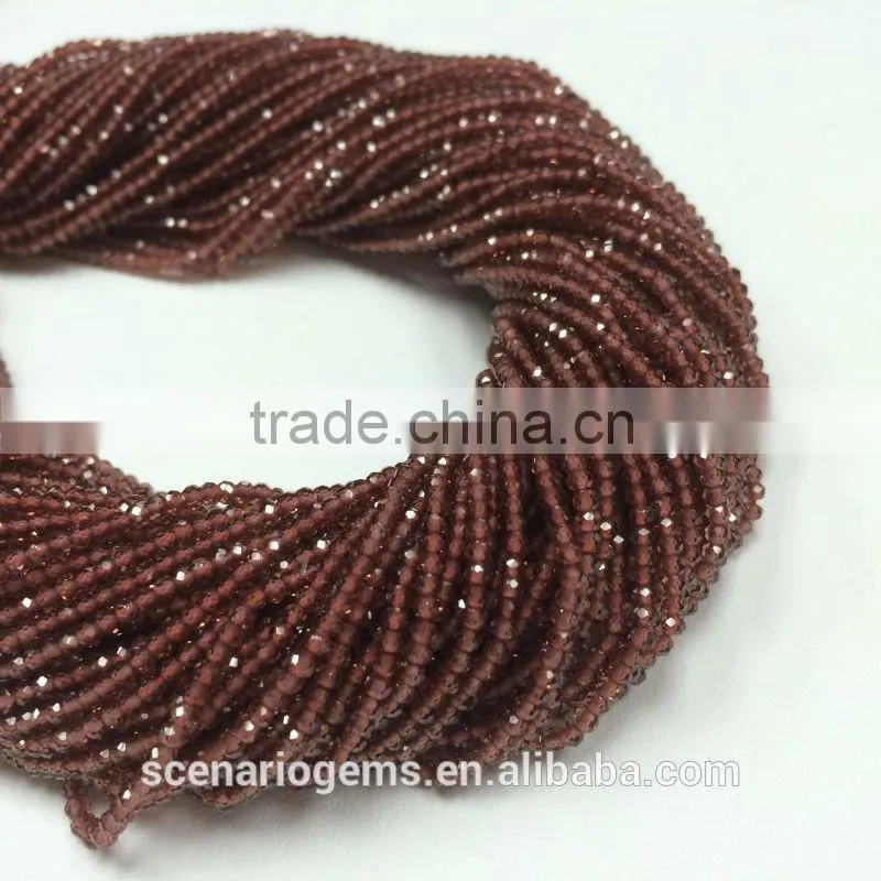 #MZZ Natural Semi-Precious Roundel Faceted Gemstone Beads Garnet