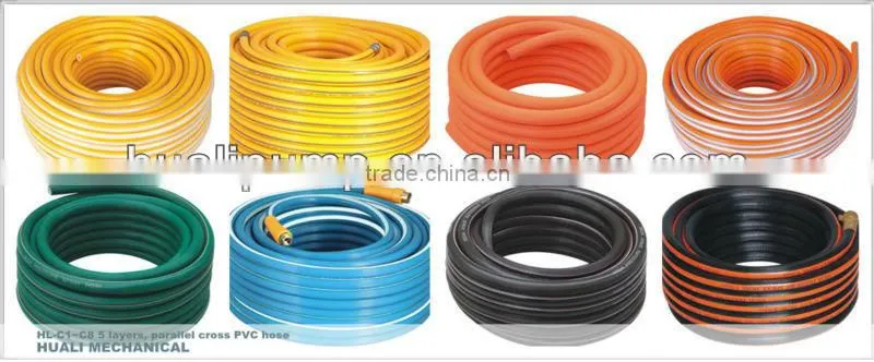 high pressure PVC spray hoses with 5 layers, Flexible garden hose