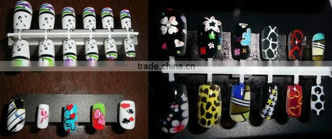 Nail art printer with nail supply