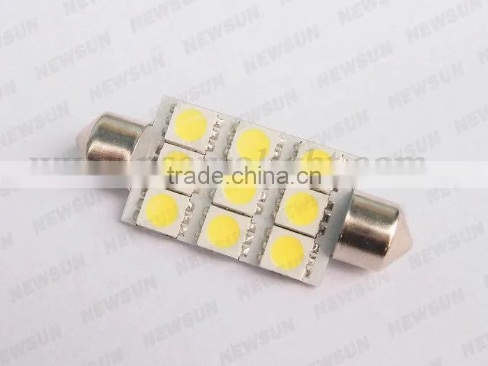 41MM 9SMD 5050 car interior led festoon dome light quality warranty blue/red/white/yellow/green festoon dome lighting