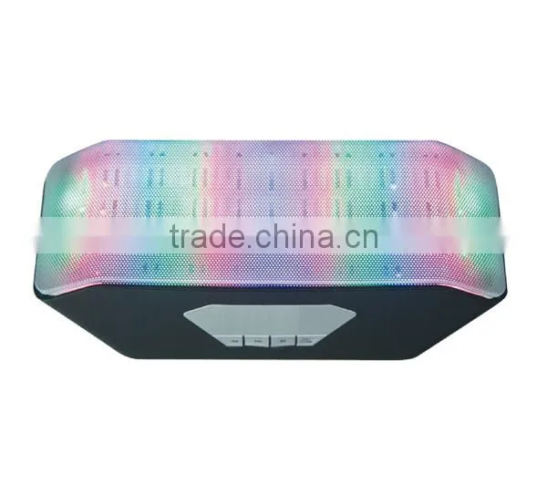 Mini fm bluetooth speaker, Cafini bluetooth speaker 2016 hot sale, USB TF speaker with colorful lamp