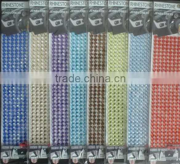 Fashion style color adhesive car crystal stickers