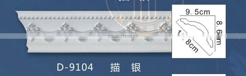 European and American style wall decoration Decorative PU Crown Moulding for Ceiling and Wall