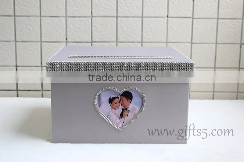 Excellent large wedding card boxes with photo frame on it
