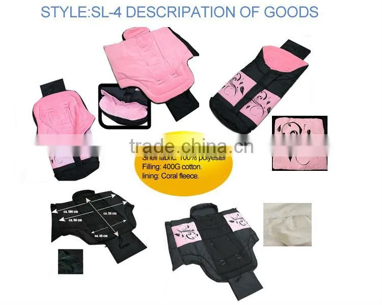 2014 the best quality soft baby pushchair footmuff sleeping bag