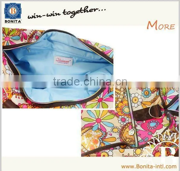 2012 Fashion style flora travel bag, duffel bag, lady hand bag