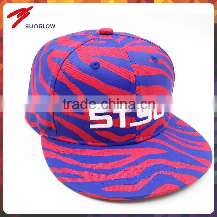 Custom design wholesaler 100% cotton twill printing snapback hat