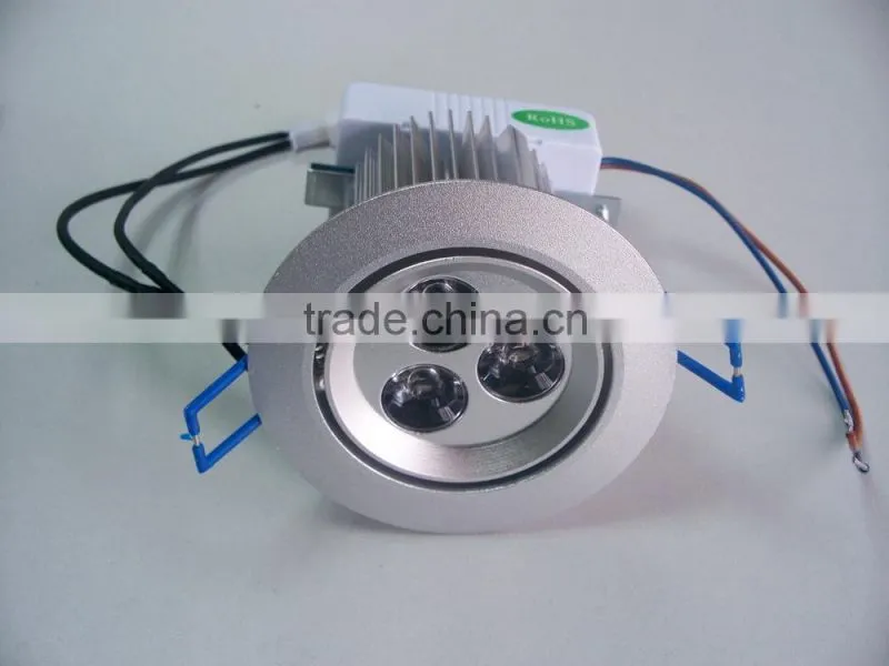 3 years warranty led lighting recessed 3W led downlight for museum or bedroom