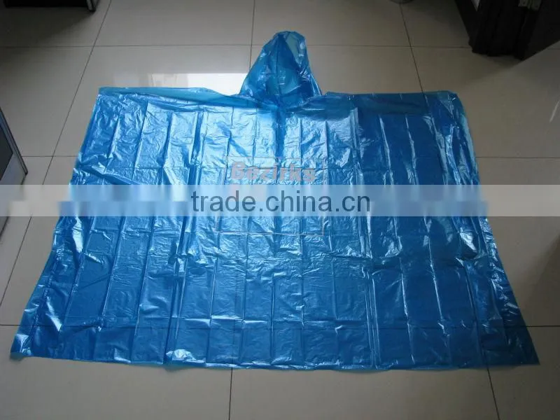 pvc green rain poncho/raincape