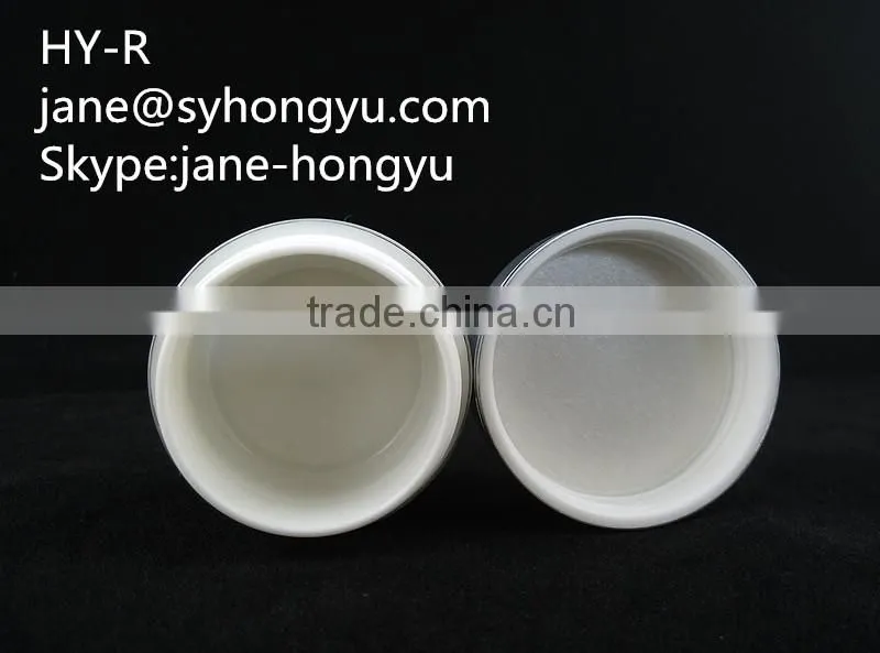 Cute blue cosmetic aluminum and plastic face cream jar/jars