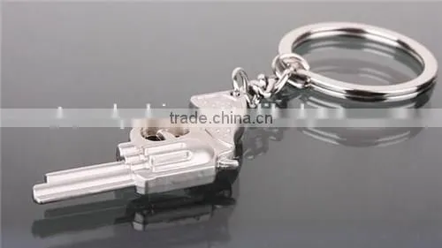 lovers keychain souvenir gun and bullet metal key ring