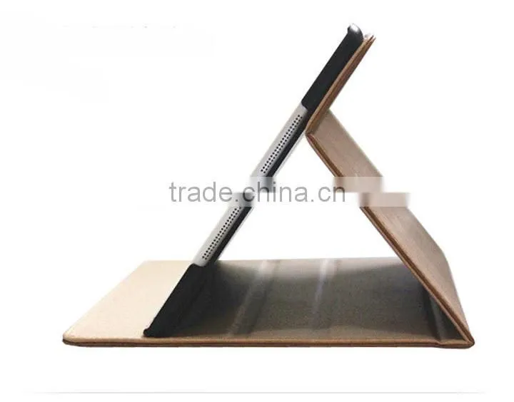 wood grain Leather Cases for apple iPad Air 2 Stand Tablet Case