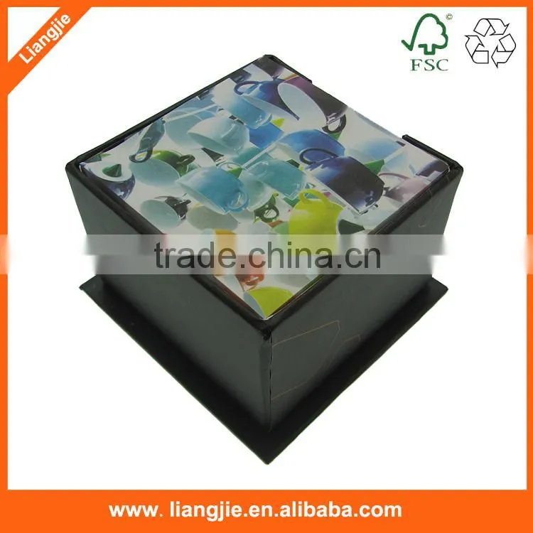 paper cube memo pad with full color printing on sides