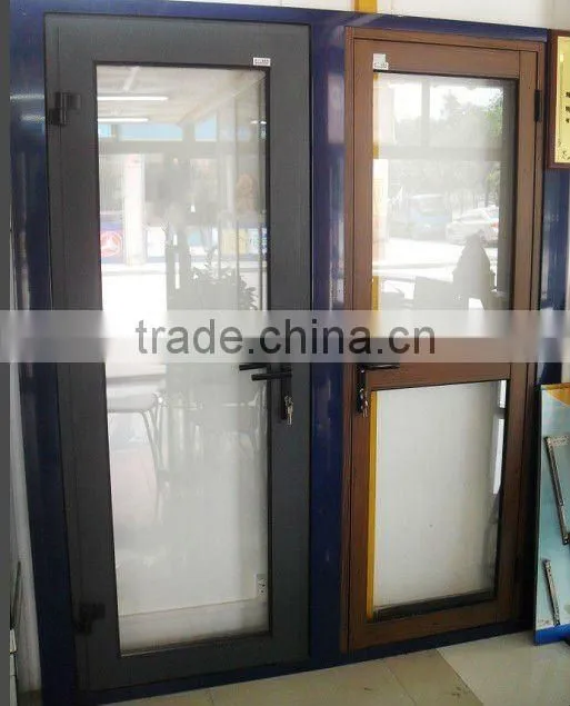 Double glass aluminum hinged doors