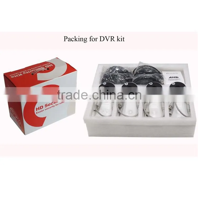 4ch 1 Megapixel 720P Outdoor/Indoor cctv hd system Dome and bullet camera dvr kit