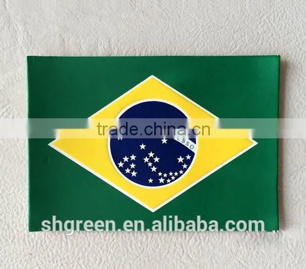 Green laser cut hot press embossed logo leather patch