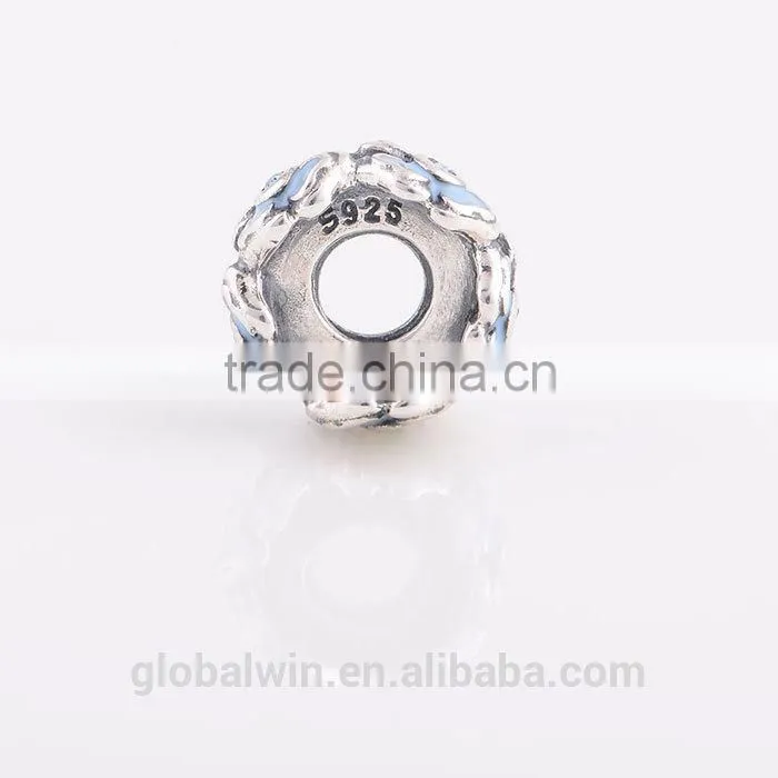 Blue Flower Charm Wholesale 925 Sterling Silver Charms With China Supplier