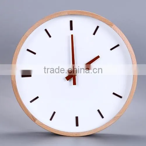 Home Fancy Decorative Cutomized Logo Wooden Wall Clock