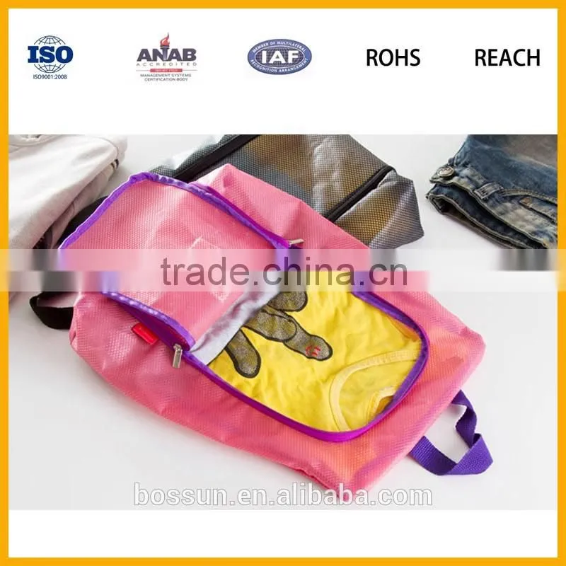 Manufacturing Portable Waterproof Nylon Bag Organizer Travel Shoe Bags with Zipper Closure