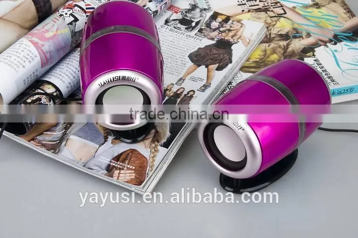 High Gloss Surface 2.0 CH USB Mini Computer Speaker For Laptop, 5W*2