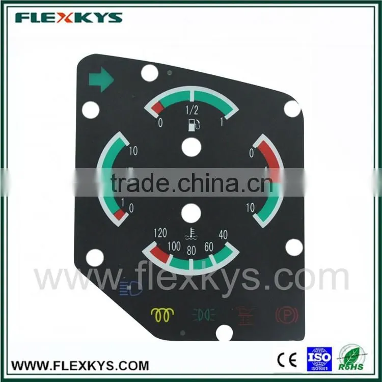 Top grade black graphic overlay for automotive car dashboard