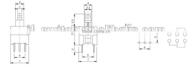 PS-7*7 push button micro switch
