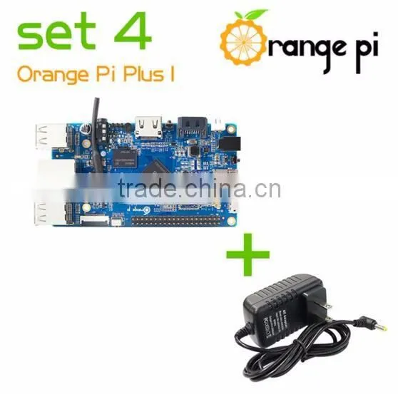 Orange Pi Plus SET4: Orange Pi Plus + Power Supply for Orange Pi Support Ubuntu Debian Beyond Raspberry