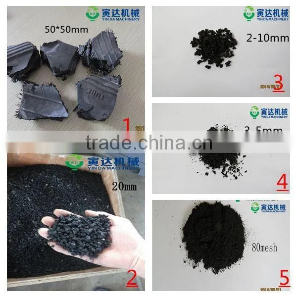 tire crumb rubber crusher/used car tire crusher