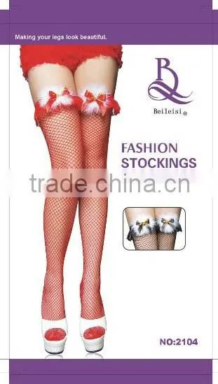 Hot Red Fishnet Christmas Sexy Stockings
